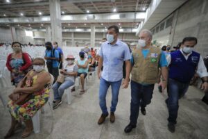 Ao lado de ministro da Saúde, Wilson Lima destaca apoio do Governo Federal para enfrentar pandemia