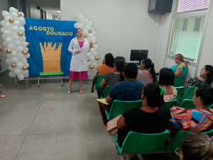 Agosto Dourado: Policlínica Codajás realiza palestras educativas de conscientização sobre mês da amamentação