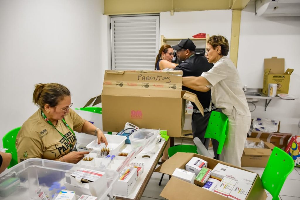 SES AM monta estrutura de atendimento no Bumbodromo Fotos Evandro Seixas SES AM 1