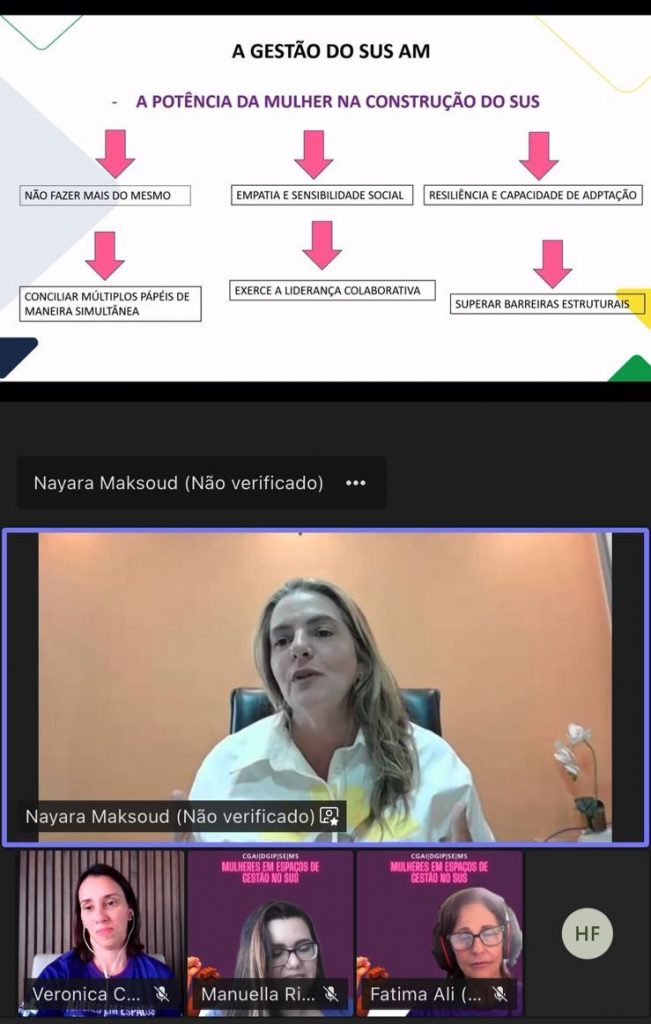 Webnario alusivo ao Dia Internacional da Mulher Foto Hugo Ferreira SES AM