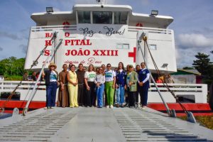 Comitiva da SES-AM e CNJ acompanha atendimentos feitos pelo Barco Hospital São João XXIII…